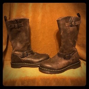 Doc Marten Leather Mid-Calf Engineer Boots